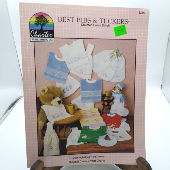 Charter Publishing Other - Vintage Cross Stitch Patterns, Best Bibs and Tuckers CP101 by Claire Bryant 1987